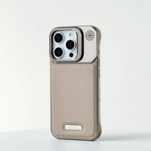 Luxury Premium Luxury Leather Magnetic Aluminum Fragrance Case Cover For iPhone Series
