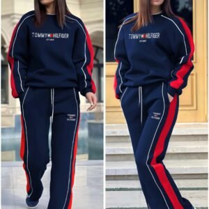 High Quality Turkish Tommy Hilfiger 2 Piece Ladies Trucksuits - Dark Blue
