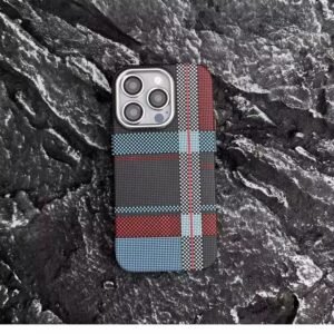 Luxury Premium Carbon Luminous Pixels Wireless Charging Hard PC Shockproof Case Cover For iPhone Series