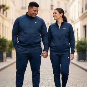 High Quality Nike Custom Sportswear Sweatpants Tracksuit Set - Dark Blue