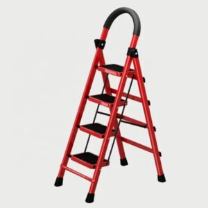 Premium Quality Heavy Duty Platform Ladder with Telescopic and Foldable Scaffolding - 4 Steps
