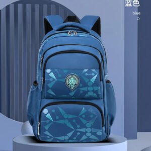 Luxury Premium Lightweight and Breathable Waterproof Large Capacity Kids School Backpack - Light Blue