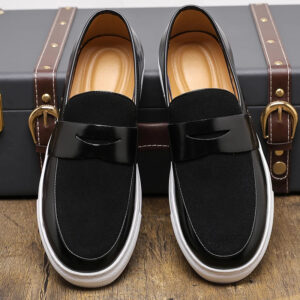 Moccasins Brand Quality Leather Designer Versatile Soft Comfy Business Men Loafers Shoes
