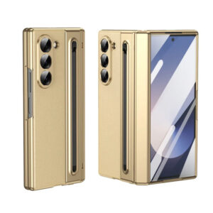 Luxury Premium Electroplated PC+PU Leather Folding Phone case Cover for Samsung Galaxy Z Series
