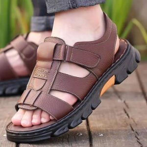 Bottom Breathable Waterproof Non-Slip Summer Casual Sandals Shoes - Coffee Brown