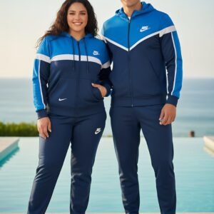 High Quality Unisex Nike  Set Turkey Tracksuits - Blue Black