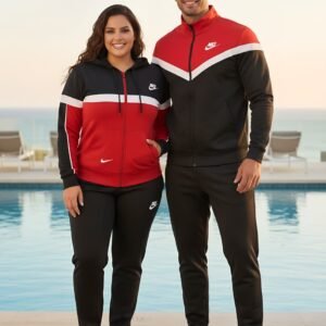 High Quality Unisex Nike  Set Turkey Tracksuits - Red Black