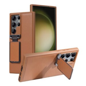 Luxury Premium Nilkin Flip Kickstand Camera Lens Fold  Holder Protector Case Cover For Samsung Galaxy S Series
