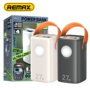 REMAX RPP-123 60000mAh Outdoor Power Bank 27W + 22.5W Fast Charging 4 Outputs LED Light Digital Display