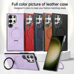 Luxury Premium PU Leather Magnetic Folding Stand  Drop-Proof Shockproof Protective Case Cover For Samsung S Series