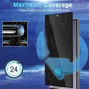 Anti-spy Fingerprint Unlock Privacy Screen Tempered Glass Protector For Samsung Galaxy S Series - Samsung S23 Ultra