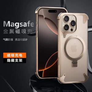 Luxury Premium Magnetic Stand Wireless Charging Anti-Yellowing Shockproof Slim Case Cover For Samsung iPhone Series