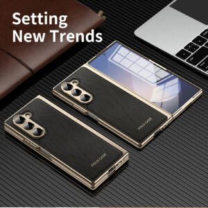Luxury Premium Ultra Thin Luxury Leather Pattern Phone Case For Samsung Galaxy Z Fold Series