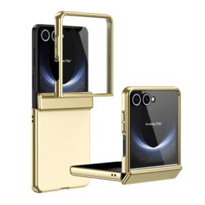 Luxury Premium Matte Eletroplated Golden Border Case For Samsung Galaxy Z flip Series