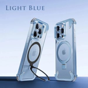 Luxury Premium Magnetic Stand Wireless Charging Anti-Yellowing Shockproof Slim Case Cover For Samsung iPhone Series