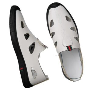 Breathable Casual Hollow out Design Comfortable Rubber Sole Sandals - White