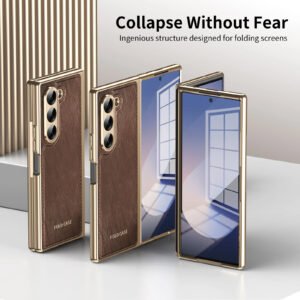 Luxury Premium Ultra Thin Luxury Leather Pattern Phone Case For Samsung Galaxy Z Fold Series