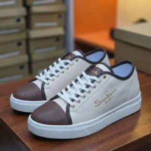 Santoni Milano Classic Comfort Sneakers - Beige Coffee