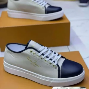 Santoni Milano Classic Comfort Sneakers - Beige Black