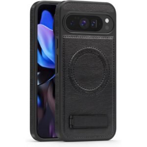 Luxury Premium Kick-stand Holder Magsafe Case Cover for Google Pixel 9 - Black