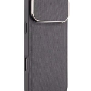 Luxury Premium Pu Leather Flip Bracket Protection Camera Lens Shockproof Case Cover For iPhone 17 Pro Max - Black