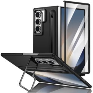 Luxury Premium Premium Lens Bracket with S Pen Slot Matte PC Folding Phone case for Samsung Z FOLD Series