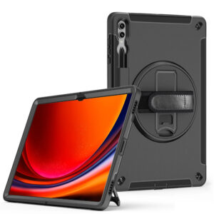 Luxury Premium Hand Strap Heavy Duty Holder Stand Shockproof Armor Case Cover For Samsung Tablet Series