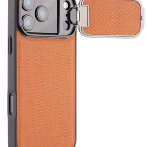 Luxury Premium Pu Leather Flip Bracket Protection Camera Lens Shockproof Case Cover For iPhone 17 Pro Max - Brown