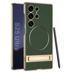 Luxury Premium Magnetic Shockproof Electroplated PU Leather Hard Case Cover For Samsung S Series