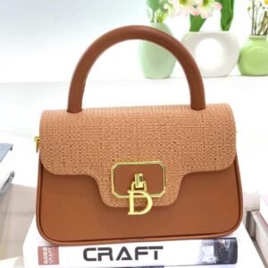 Luxury Premium Letter Square Sequined Flip Top Crossbody Bag Small Simple Versatile Bag - Brown