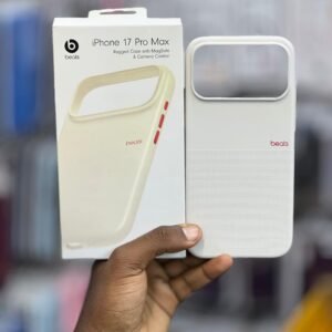 Luxury Premium Rugged Beats Shockproof Anti slip Design Case Cover For iPhone 17 Pro Max - White
