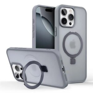 Luxury Premium Shockproof Magnetic Kickstand Matte Case For  With Holder Stand Cover for iPhone Series