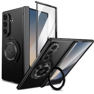 Luxury Premium 360°rotating bracket PC electroplating Alloy backboard Case  Cover For Samsung Galaxy Z Fold Series
