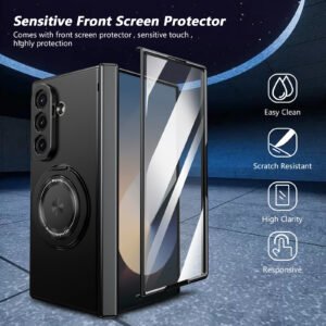 Luxury Premium 360°rotating bracket PC electroplating Alloy backboard Case  Cover For Samsung Galaxy Z Fold Series