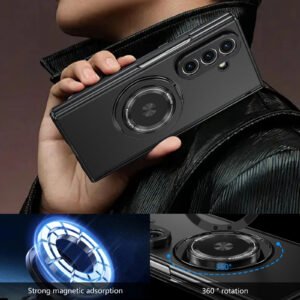 Luxury Premium 360°rotating bracket PC electroplating Alloy backboard Case  Cover For Samsung Galaxy Z Fold Series