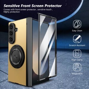 Luxury Premium 360°rotating bracket PC electroplating Alloy backboard Case  Cover For Samsung Galaxy Z Fold Series