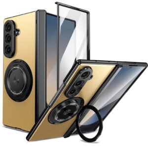 Luxury Premium 360°rotating bracket PC electroplating Alloy backboard Case  Cover For Samsung Galaxy Z Fold Series