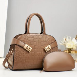 2 in 1 New Fashion Trendy  Designer Custom Women Crossbody Bag - Deep Khaki
