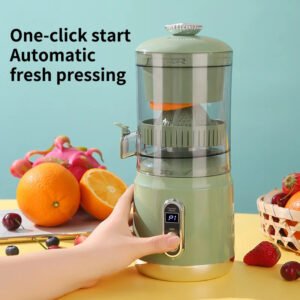 Electric Portable Fruit  Extractor  and Pulp Separation Squeezer Juicer Blender - Green