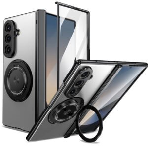 Luxury Premium 360°rotating bracket PC electroplating Alloy backboard Case  Cover For Samsung Galaxy Z Fold Series