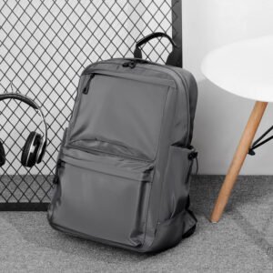Executive Dibi waterproof Pu Waterproof Business Laptop Backpack Bag - Grey