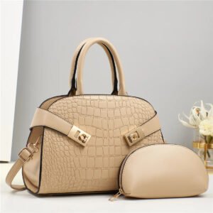 2 in 1 New Fashion Trendy  Designer Custom Women Crossbody Bag - Khaki