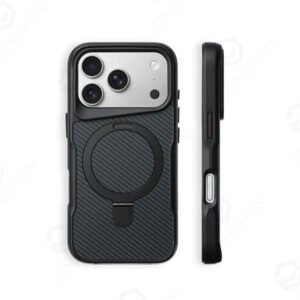 Luxury Premium Carbon Fiber Texture Bracket Magnetic Phone Case Case Cover For 17 Series