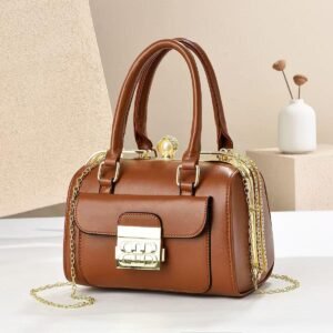 Leisure Brand High Quality Women's Shoulder Fashion Designer Handbag - Brown