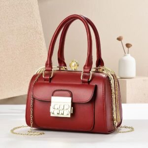 Leisure Brand High Quality Women's Shoulder Fashion Designer Handbag - Red