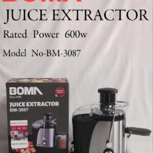 Boma electric BM-3087 juice extractor with 600W motor and stainless steel body