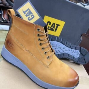 Industrial Leather Lace-Up Safety Midsole Soft Comfortable All-Season Wear Cat Boots - Brown