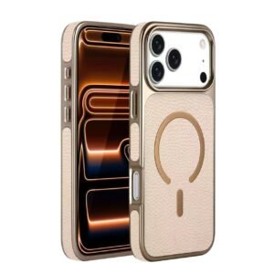 Luxury Premium High Quality Magnetic Anti Drop All Inclusive Phone case Case For iPhone 17 Pro Max - Khaki