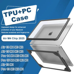 Luxury Premium TPU Soft Edge Scratch Fingerprint Resistant Case Cover For Macbook Laptops