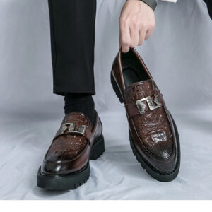 Classic Pointed Italian Casual Thick-soled Comfortable Anti-slip Fashionable Loafer Shoes